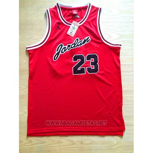 Camiseta Michael Jordan NO 23 Rojo Negro